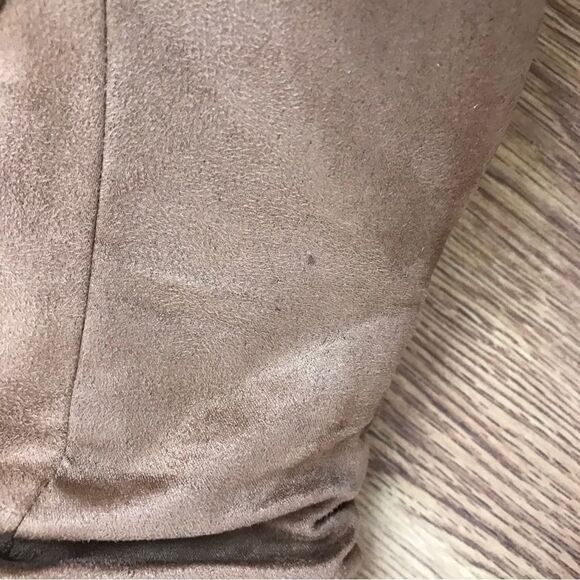 REPORT Tariq Vegan Suede Leather Slouch Boot High Block Heel Brown Size 8 - Picture 12 of 13